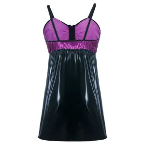 Schwarz/lila Chemise SB/1017 Sexy Base Kollektion by Andalea
