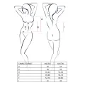 Schwarz/weißes Strapshemd Camille von Passion Plus Size