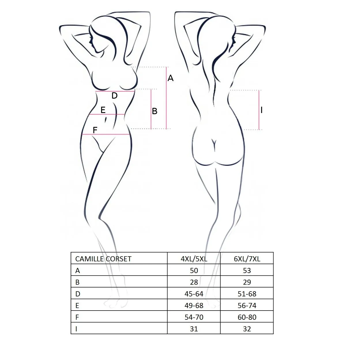 Schwarz/weißes Strapshemd Camille von Passion Plus Size | Fesselliebe.de