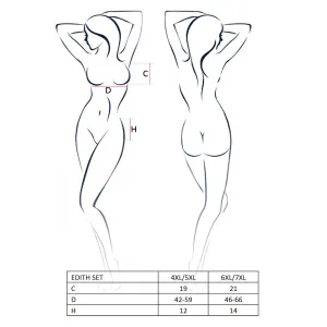 Schwarzes Set Edith von Passion Plus Size