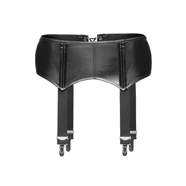 Schwarzer Wetlook Strapsgürtel F034 von Noir Handmade | Fesselliebe.de