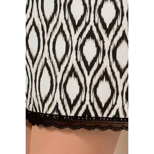 Schwarz/ecru Nachthemd PY062