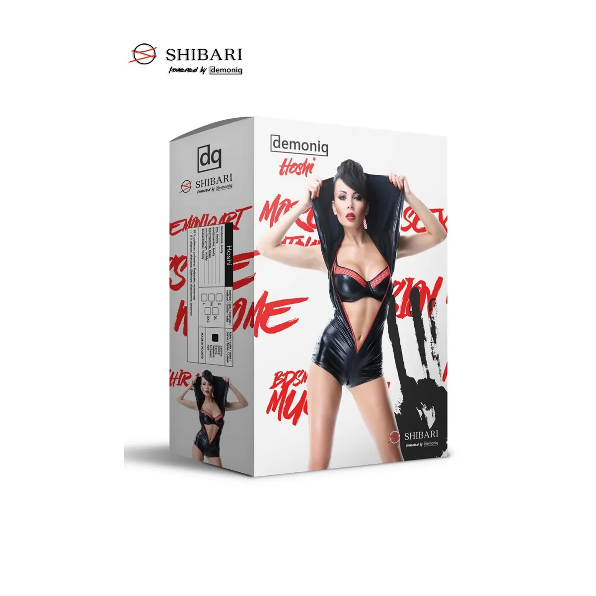 Schwarzer Kapuzenbody Hoshi von Demoniq Shibari Collection | Fesselliebe.de