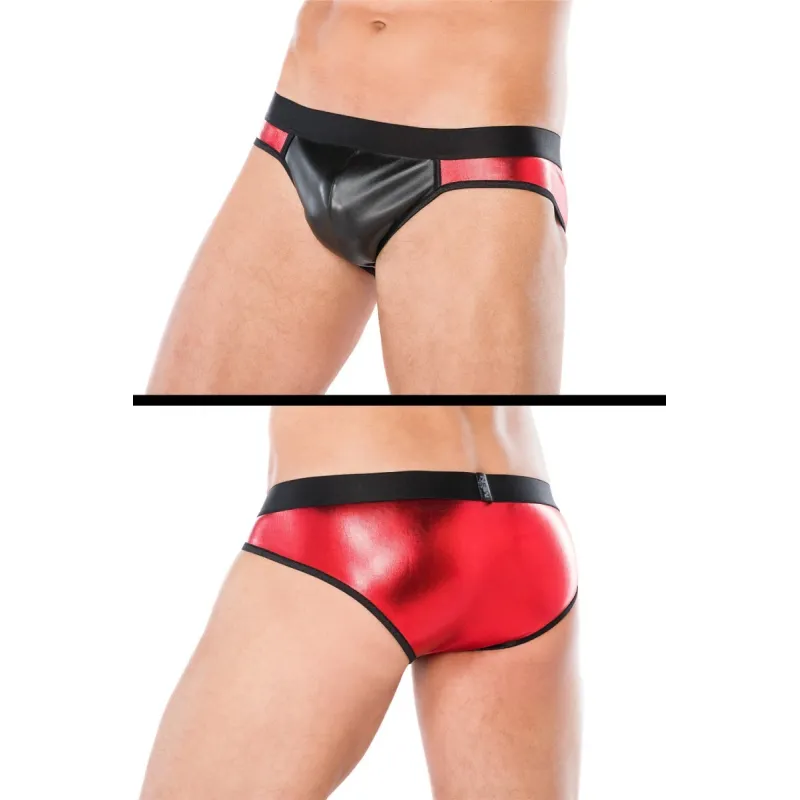 Rot/schwarzer Slip MC/9064 von Andalea | Fesselliebe.de