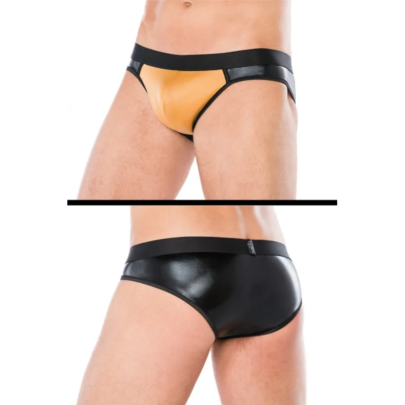 Slip schwarz/gelb MC/9066 von Andalea | Fesselliebe.de