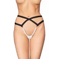 Schwarzer Perlen-String-Tanga Lorica von 7-Heaven