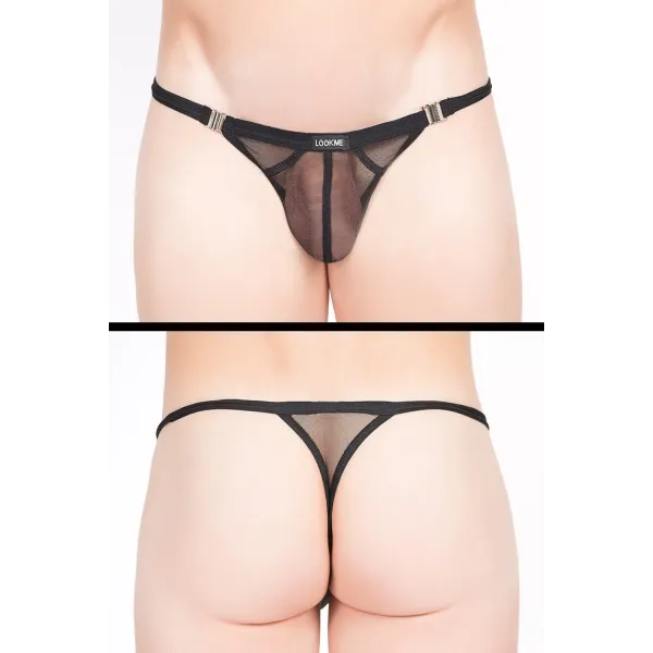 Schwarzer Stripper String Malibu 2 92-58 von Look Me | Fesselliebe.de