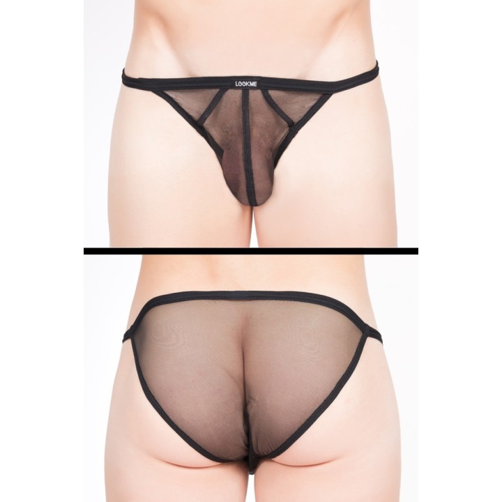 Schwarzer Tanga-Slip Malibu 2 92-61 von Look Me | Fesselliebe.de