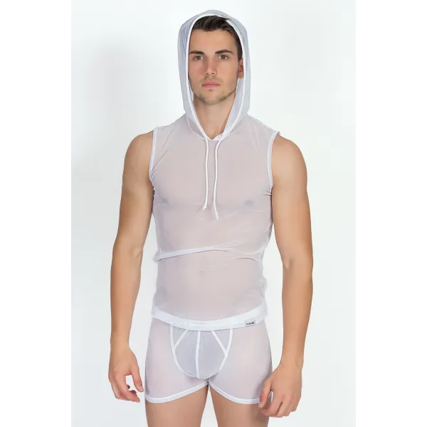 Weißes V-Shirt Malibu 2 92-77 von Look Me | Fesselliebe.de