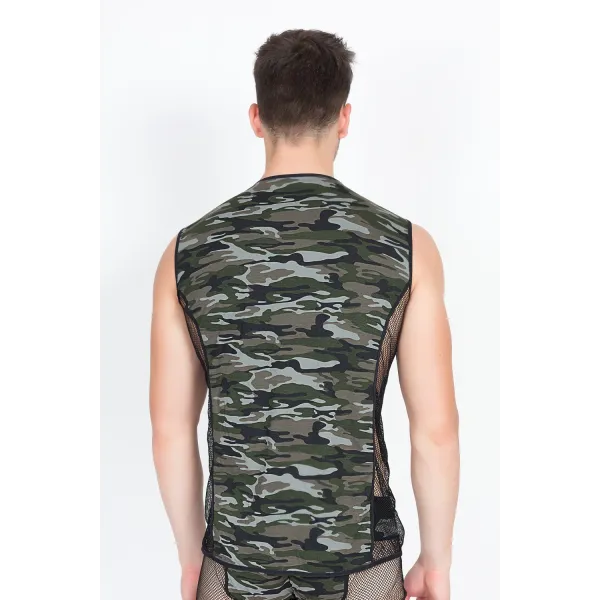 Camouflage V-Shirt Military 58-77 von Look Me | Fesselliebe.de