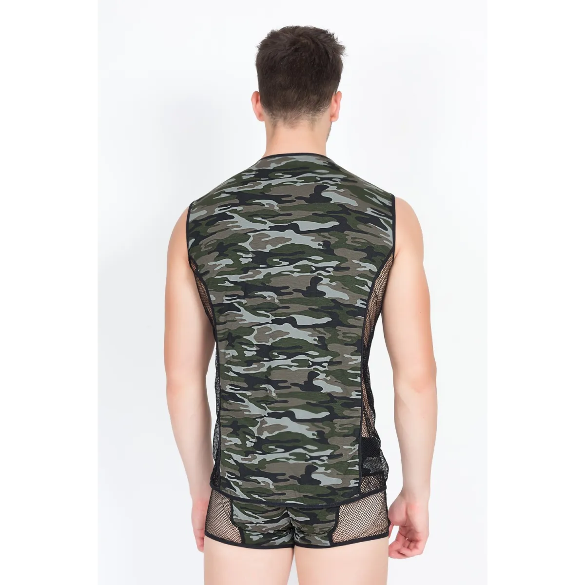 Camouflage V-Shirt Military 58-77 von Look Me | Fesselliebe.de