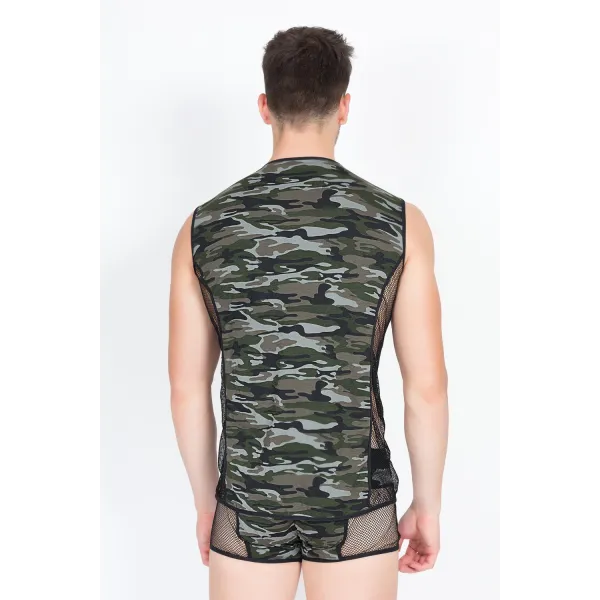 Camouflage V-Shirt Military 58-77 von Look Me | Fesselliebe.de
