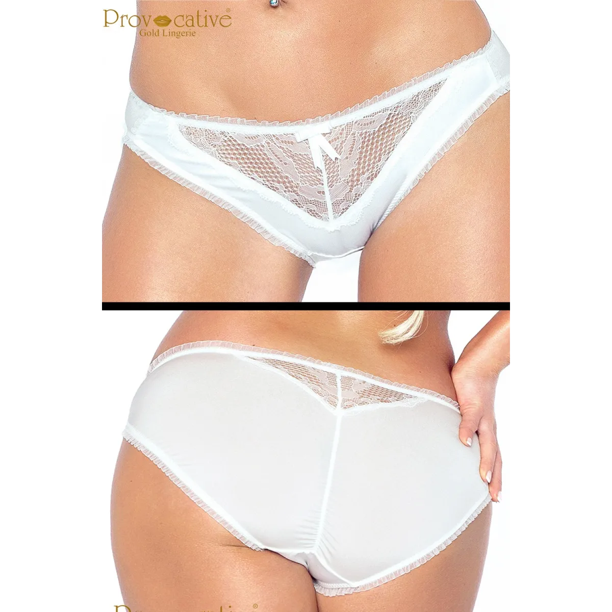 Ecru Candymoon Slip von Provocative Gold Lingerie | Fesselliebe.de