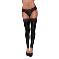 Powerwetlook Stockings mit elastischen Bändern F158 von Noir Handmade Muse Collection