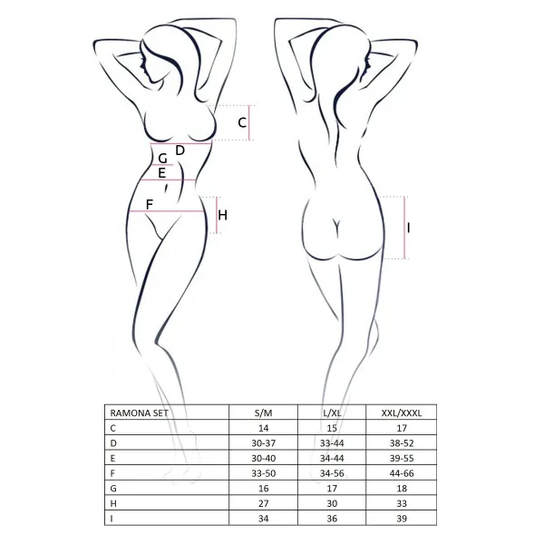 Schwarzes Ramona Set von Passion Erotic Line | Fesselliebe.de