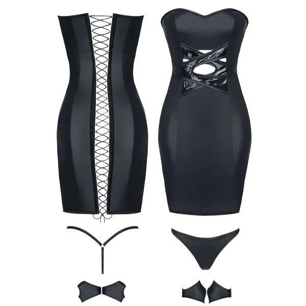 Schwarzes Minikleid Heidi von Demoniq Hard Candy Collection | Fesselliebe.de