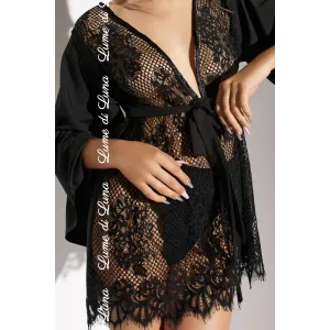 Schwarzer Kimono Barletta von Lume di Luna