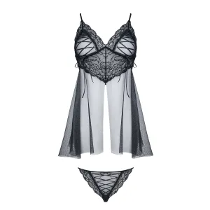 Schwarzes Babydoll Clotilde von Demoniq Look at Me Collection