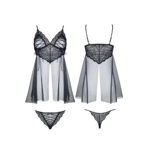 Schwarzes Babydoll Clotilde von Demoniq Look at Me Collection