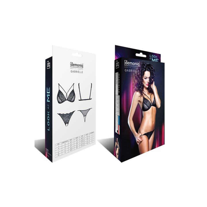 Schwarzes Set Gabrielle von Demoniq Look at Me Collection | Fesselliebe.de
