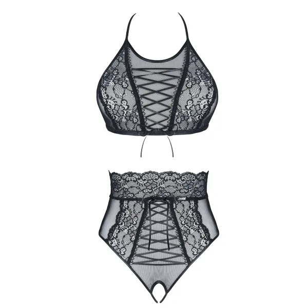 Schwarzes Set Mireille von Demoniq Look at Me Collection | Fesselliebe.de