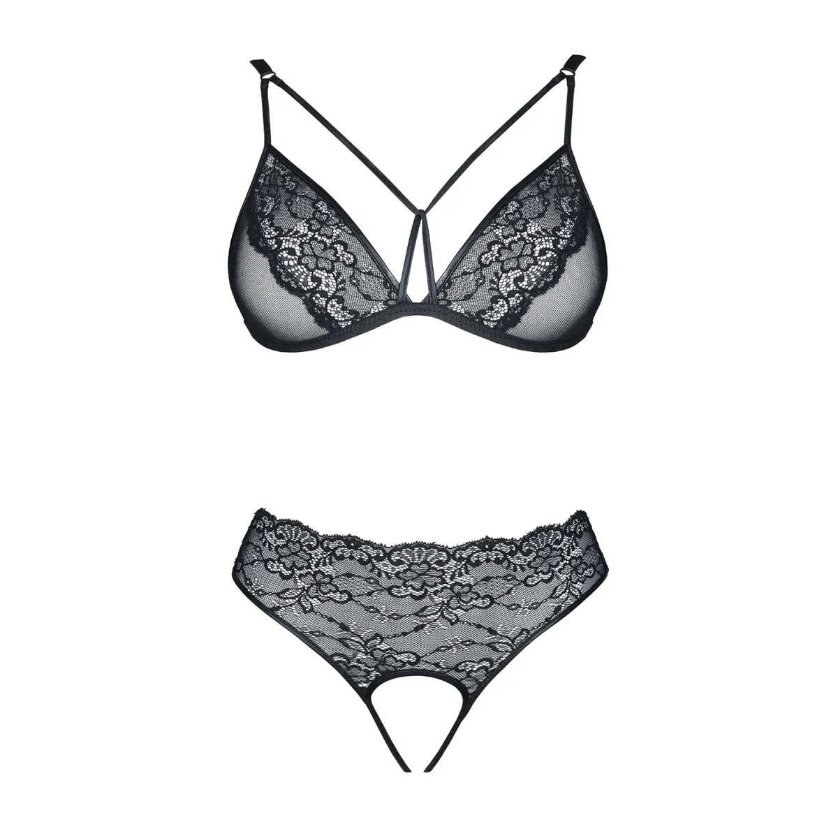 Schwarzes Set Pola von Demoniq Look at Me Collection | Fesselliebe.de