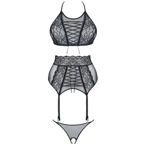 Schwarzes Set Vanda von Demoniq Look at Me Collection | Fesselliebe.de