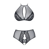 Schwarzes Set Yolande von Demoniq Look at Me Collection | Fesselliebe.de