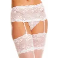 Weißer Shorty Strumpfhalter + Strümpfe Paris von Legg Story