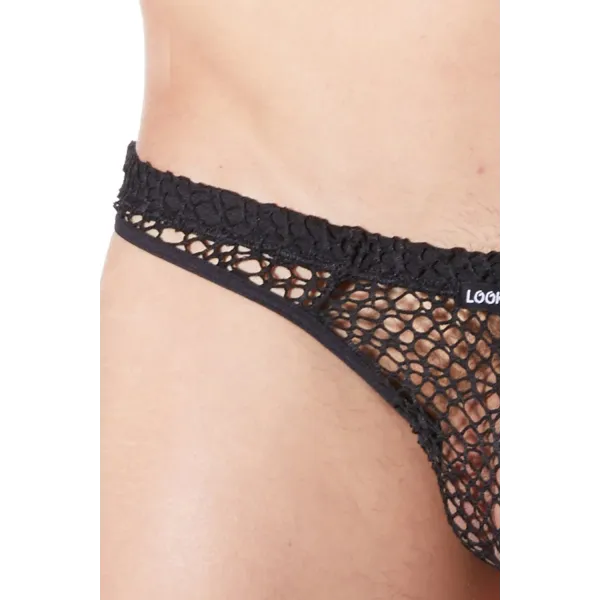 Schwarzer Herren Netz-String Fetish 810-57 von Look Me | Fesselliebe.de