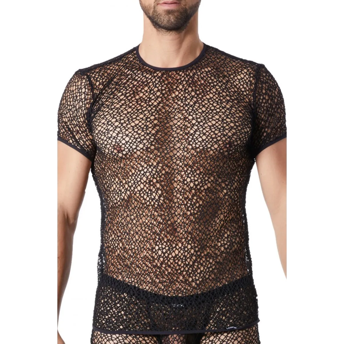 Schwarzes Netz T-Shirt Fetish 810-77 von Look Me | Fesselliebe.de