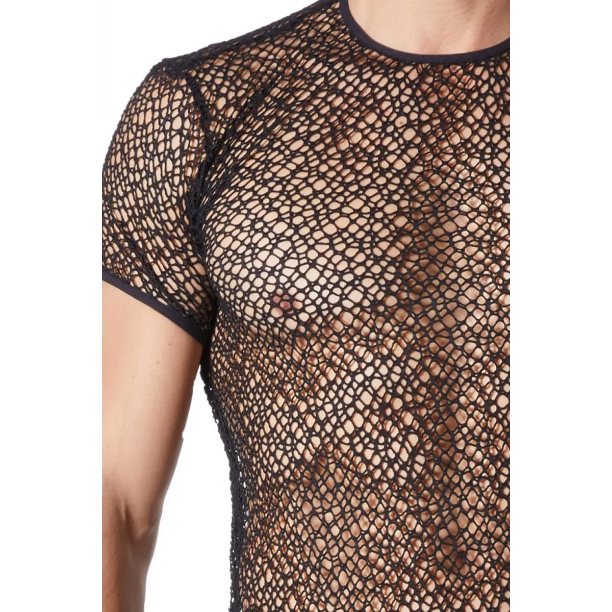 Schwarzes Netz T-Shirt Fetish 810-77 von Look Me | Fesselliebe.de