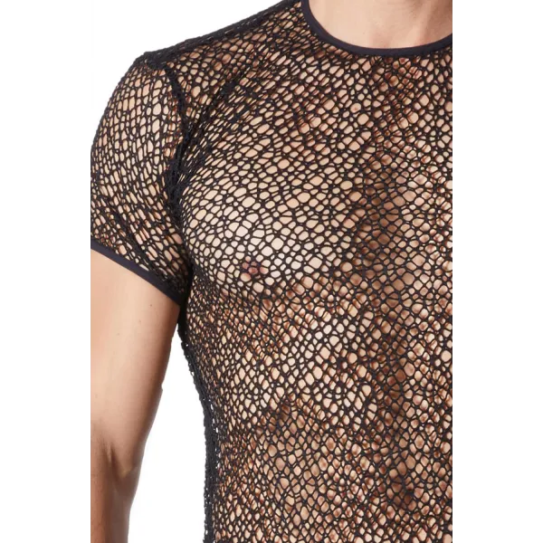 Schwarzes Netz T-Shirt Fetish 810-77 von Look Me | Fesselliebe.de