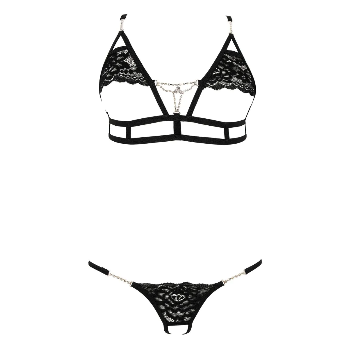 Schwarzes Set Kyane von Anais Apparel Luxury Lingerie | Fesselliebe.de