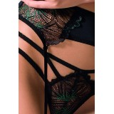 Schwarzes dreiteiliges Set Floris von Passion | Fesselliebe.de