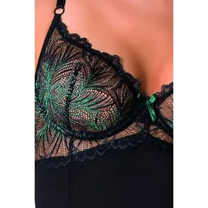 Schwarzes Corset Floris von Passion