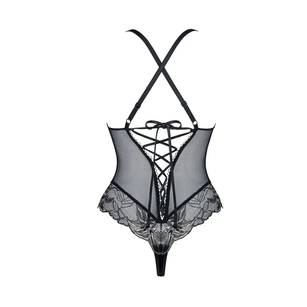 Schwarz/goldener Body Hortense von Demoniq Magnetic Collection | Fesselliebe.de