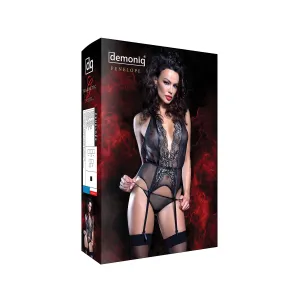 Schwarz/goldenes Gorset Penelope von Demoniq Magnetic Collection