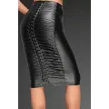 Powerwetlook Rock mit handgemachten Zierfalten auf der Rückseite F177 von Noir Handmade Decadence Collection
