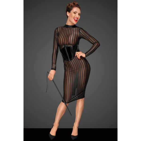 Klassisches Kleid aus weichem und elastischen Tüll F182 von Noir Handmade Decadence Collection | Fesselliebe.de