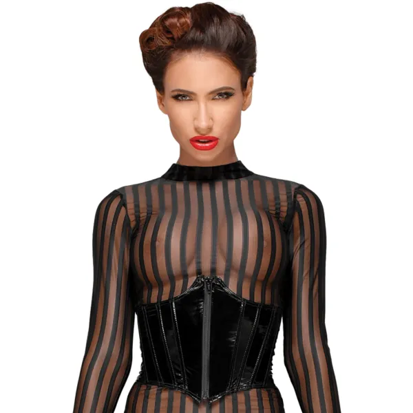 PVC Korsett mit verstellbarer Schnürung auf der Rückseite F193 von Noir Handmade Decadence Collection | Fesselliebe.de