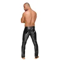 Powerwetlook Herrenhose mit dekorativen PVC Zierfalten und Gesäßtaschen H051 von Noir Handmade Decadence Collection