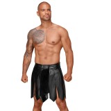 Ecoleather Gladiator Rock mit PVC Zierfalten H053 von Noir Handmade Decadence Collection | Fesselliebe.de
