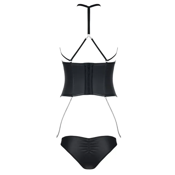 Schwarzes Set Nikoletta von Demoniq Hard Candy Collection | Fesselliebe.de