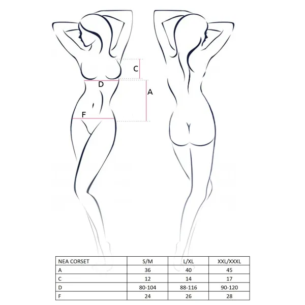 Schwarz/ecru Corset Nea von Passion | Fesselliebe.de