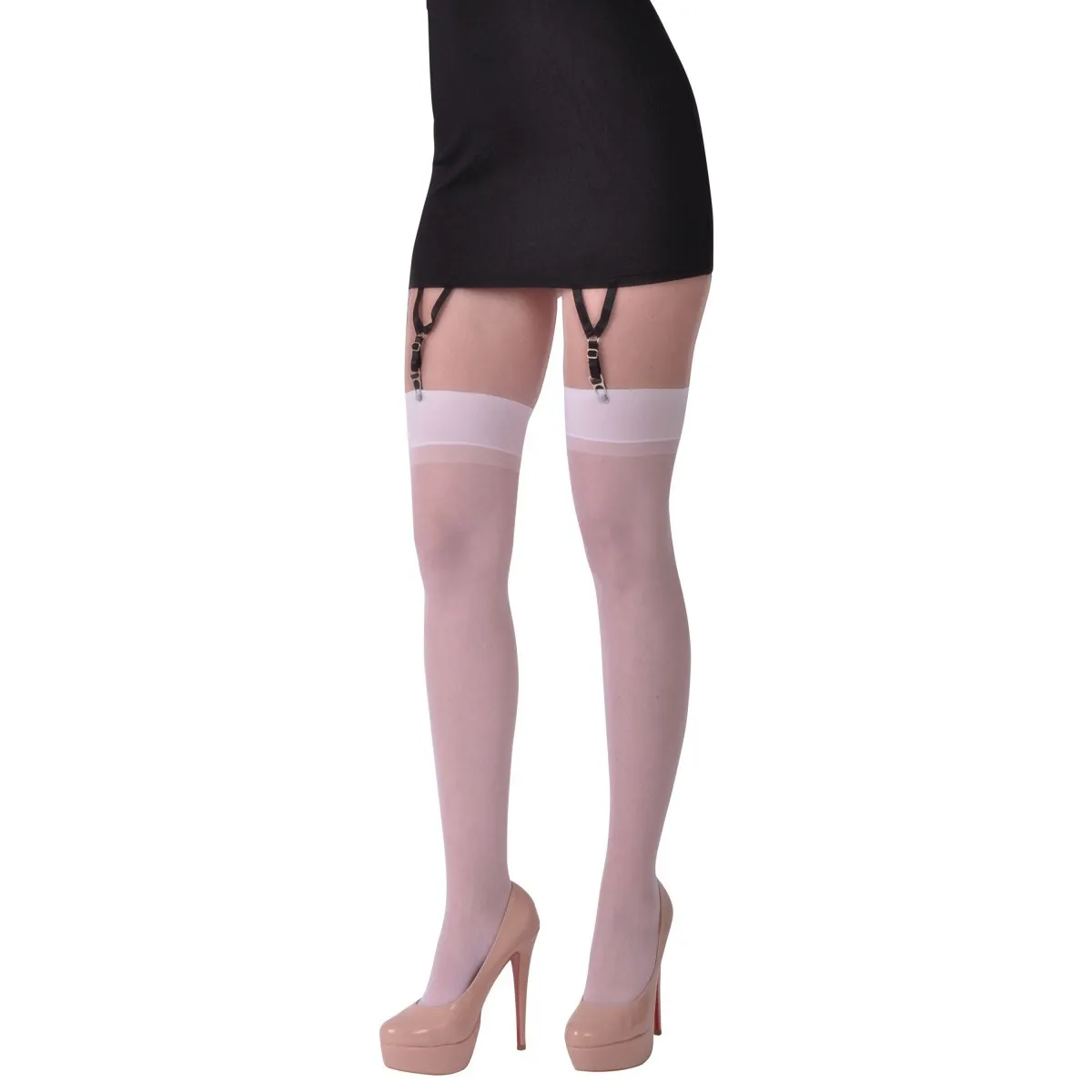 Weiße Strümpfe Vanessa von Legg Story | Fesselliebe.de