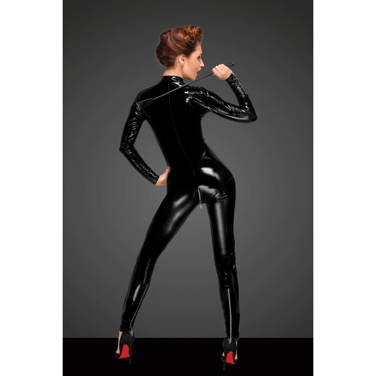 PVC Overall mit langem 3-Wege Zipper F188 von Noir Handmade Decadence Collection | Fesselliebe.de