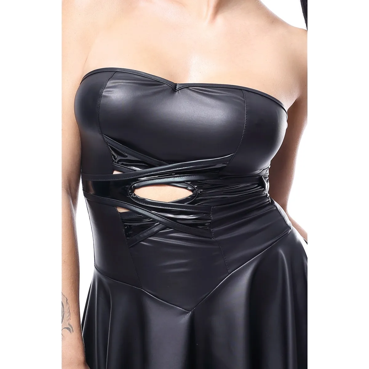 Schwarzes Kleid DE438 von Demoniq Hard Candy Collection | Fesselliebe.de