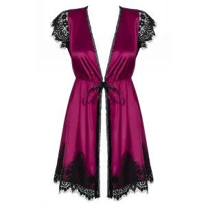 861-PEI-5 Peignoir magenta von Obsessive