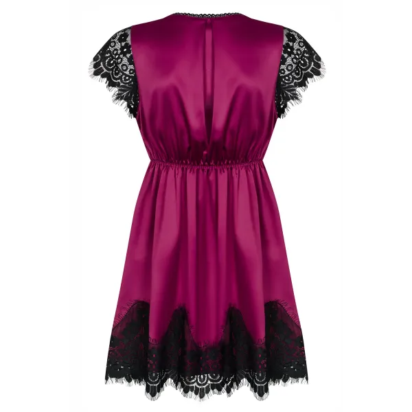 861-PEI-5 Peignoir magenta von Obsessive | Fesselliebe.de